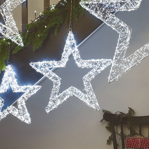 Three Kings 50cm Light Up Christmas Galaxy Star in Cool White (2506065)