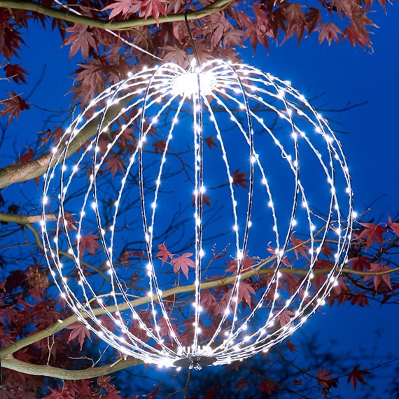Three Kings 50cm Twinkle Orb Light Up Cool White Christmas Decoration (2506057)