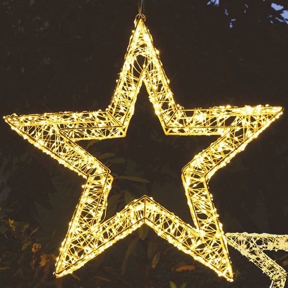 Three Kings 80cm Light Up Christmas Galaxy Star in Warm White (2506070)