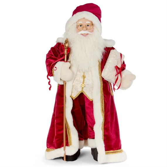 Three Kings 80cm Regal Ruby Standing Santa Christmas Decoration XL (2516042)