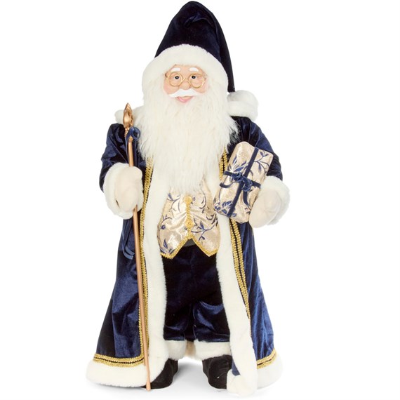 Three Kings 80cm Regal Sapphire Standing Santa Christmas Decoration XL (2516045)