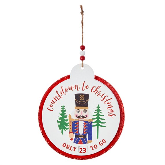 Three Kings Blue Nutcracker Hanging Christmas Countdown Decoration (2590055)