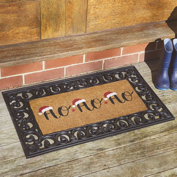 Three Kings Christmas Ho Ho Ho Mini Coir Door Mat Decoration - 23x53cm (2555031)