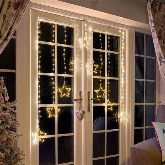 Three Kings 1.2m Curtain String Lights Warm White Light Up Christmas Decoration (2514001)