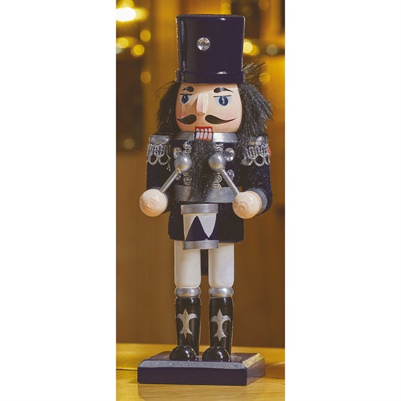 Three Kings Nutcracker Navy & Silver Christmas Decoration - Drummer (2538059)