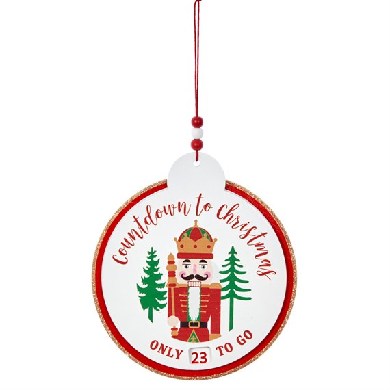Three Kings Red Nutcracker Hanging Christmas Countdown Decoration (2590055)