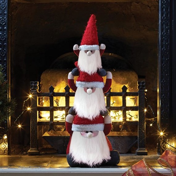 Three Kings Santa Trio Plush Stack Standing Christmas Decoration (2531130)