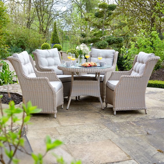 Tom Chambers Capri 4 Seat Round Outdoor Garden Furniture Dining Set (CAP027)