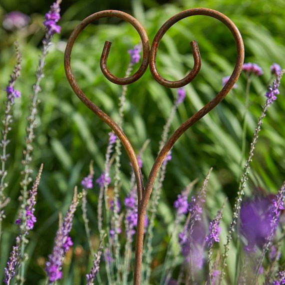 Tom Chambers Rustic Garden Plant Stake - Valentine Heart (CG060)
