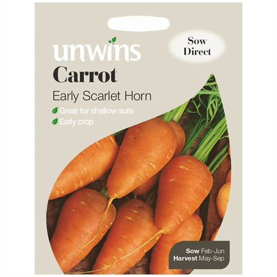 Unwins Seeds Carrot Early Scarlet Horn (30310072) Vegetable Seeds