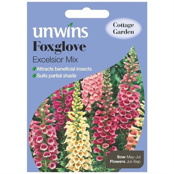 Unwins Seeds Foxglove Excelsior Mix (30210083) Flower Seeds