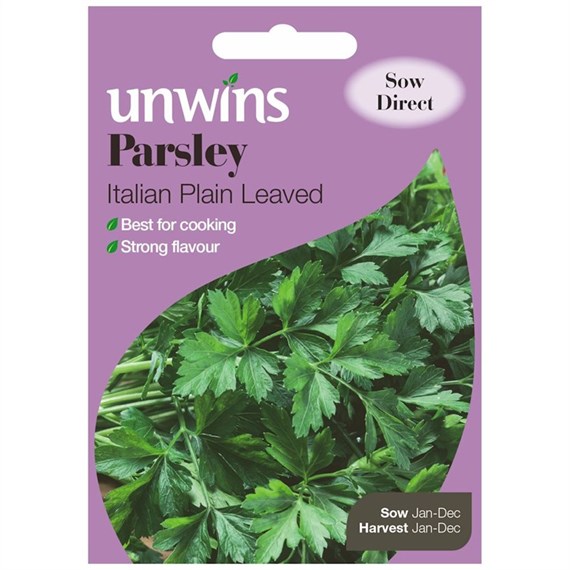 Unwins Seeds Herb Parsley Italian Plain Leaved (30410022) Vegetable Seeds
