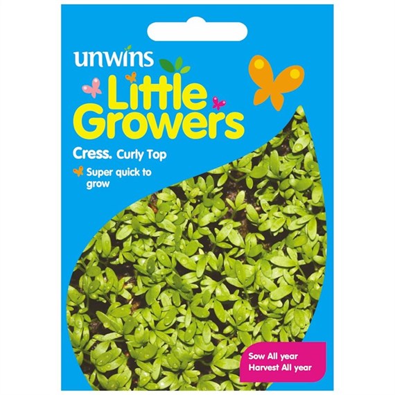 Unwins Seeds Little Growers Cress Curly Top (30510008) Seeds for Kids