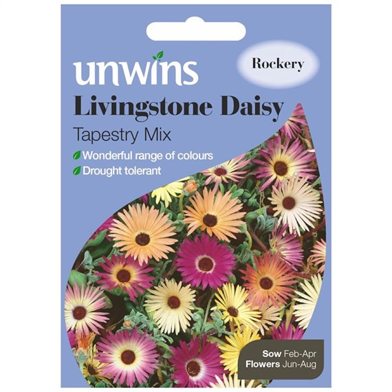 Unwins Seeds Livingstone Daisy Tapestry Mix (30210113) Flower Seeds
