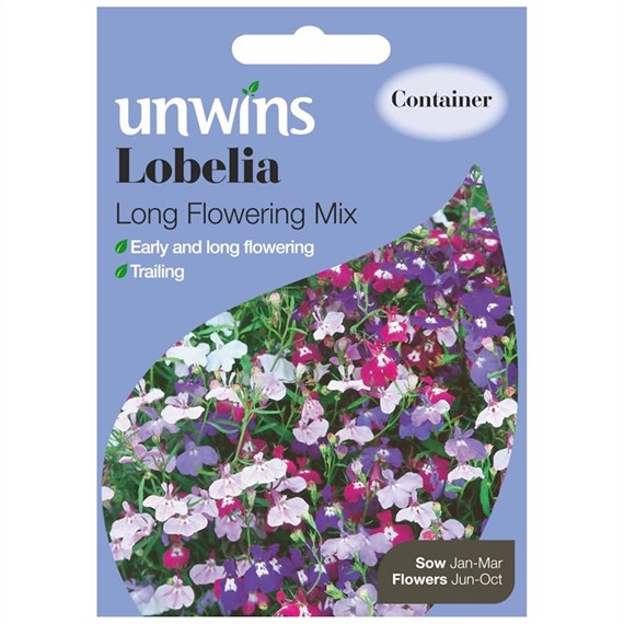 Unwins Seeds Lobelia Long Flowering Mixed (30210118) Flower Seeds
