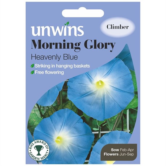 Unwins Seeds Morning Glory Heavenly Blue (30210136) Flower Seeds