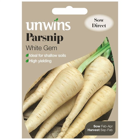 Unwins Seeds Parsnip White Gem (30310171) Vegetable Seeds