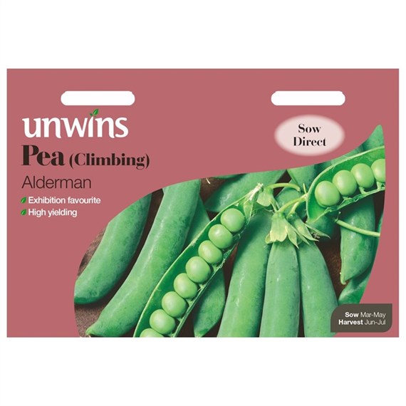 Unwins Seeds Pea (Climbing) Alderman (31210023) Vegetable Seeds