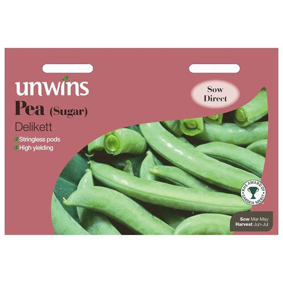 Unwins Seeds Pea (Sugar) Delikett (31210032) Vegetable Seeds