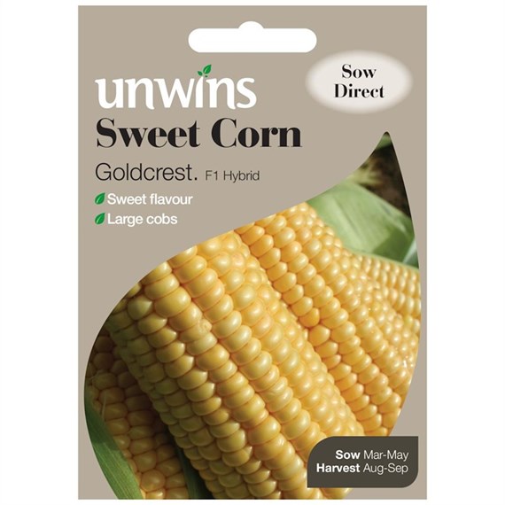 Unwins Seeds Sweet Corn Goldcrest (30310527) Vegetable Seeds
