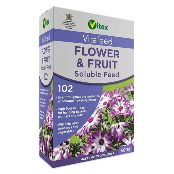 Vitax Flower & Fruit Feed (Vitafeed 102) 500g Soluble Fertilisers (6HB500)