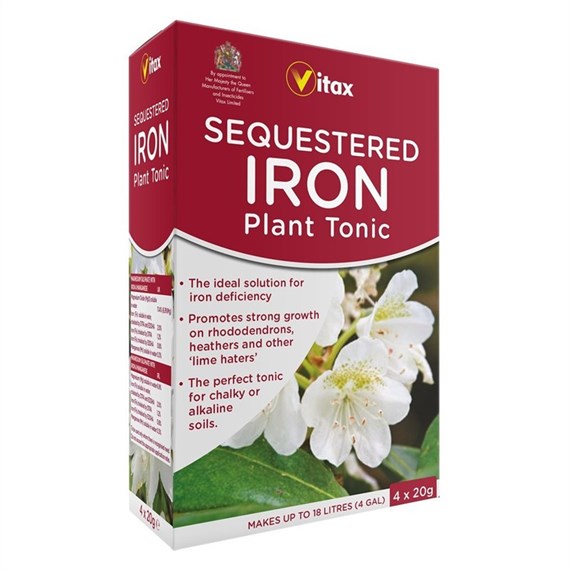 Vitax Sequestered Iron Plant Tonic 4 X 20g Soluble Fertilisers (5SQI20)