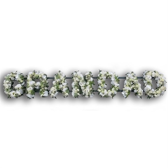 With Sympathy Flowers - Loose Floral Letters 'Grandad'