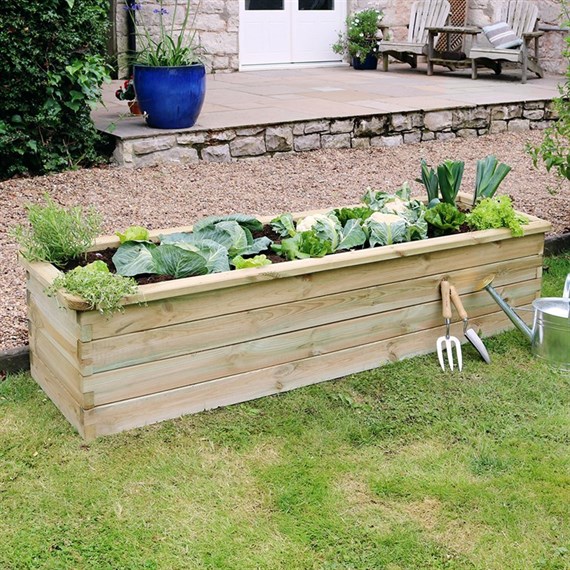 Zest 4 Leisure Narrow Sleeper Raised Garden Bed 1.8 x 0.9 x 0.45m (00610)