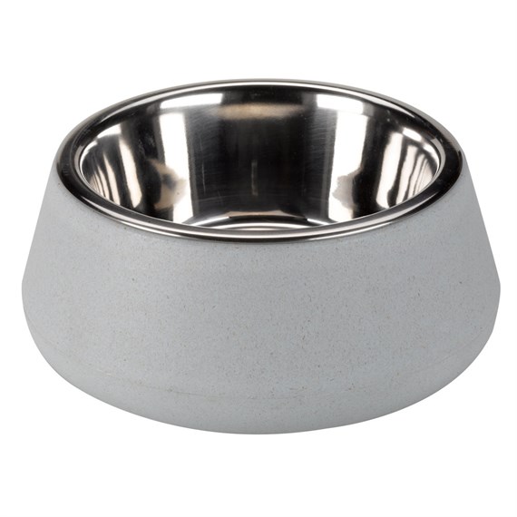 Zoon FloorGrip Bamboo & Stainless Steel Pet Bowl 17cm - Sky Blue (8005053)