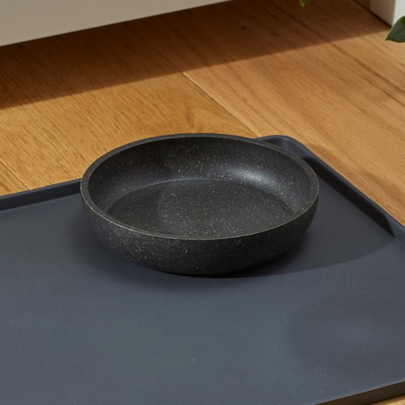 Zoon FloorGrip Bamboo Shallow Cat Bowl - Slate (8044006)