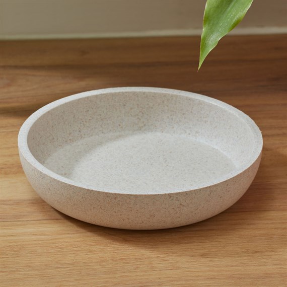 Zoon FloorGrip Bamboo Shallow Cat Bowl - Stone (8044005)