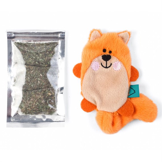 Zoon Nip-it Refillable Catnip Fox Cat Toy - sachet included (8041023)