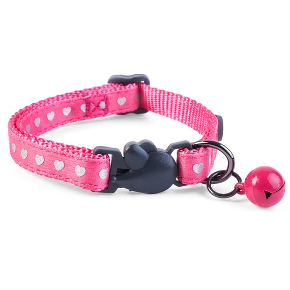 Zoon WonderLust Pink Shiny Heart Cat Collar (8043002)