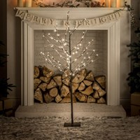 Noma 1.2cm Snowy Twig With Berries LED Christmas Decoration (3718321)