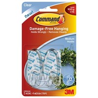 Command Medium Clear Hooks with Clear Strips 17091CLR (4364-CL)