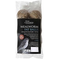 Tom Chambers Fat Balls 6 Pack Mealworm No Net Wild Bird Food (BFB502)