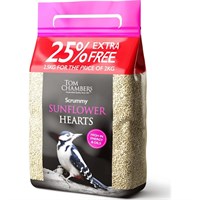 Tom Chambers Wild Bird Food Scrummy Sunflower Hearts - 2.5kg - 25% Extra Free (BFC027)