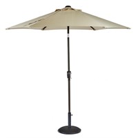 Supremo Riviera 3.0m Deluxe Crank & Tilt Outdoor Garden Parasol in Almond