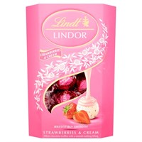 Lindt Lindor Strawberries & Cream Chocolates Truffles 200g
