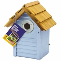 Gardman Wild Bird Beach Hut Nest Box Blue (A01681)