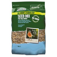 Gardman No Grow Seed Mix 4kg Wild Bird Food (A06570)