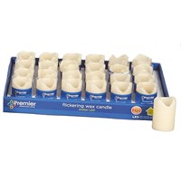 Premier 10cm LED Flickering Cream Christmas Candle (LB122106)