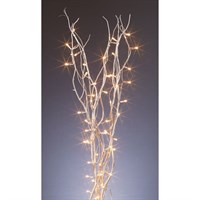Premier 1.2m Silver Twig with 80 Clear Rice Lights (LV081488) Christmas Lights