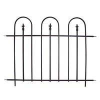 Panacea Triple Arch Finial Fence Section - Black (87500)