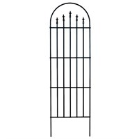 Panacea French Arch Trellis with Finials - Black (89643)