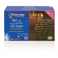Premier 1.75m 180 Warm White LED Multi-Action Net Christmas String Lights (LV122741WW)