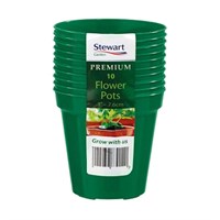 Stewart Garden 10 Flower Pots - 7.6cm - Green (4830004)