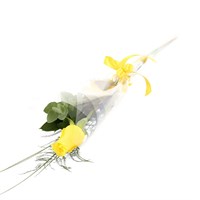 A Single Long Stem Yellow Rose Valentine's Day