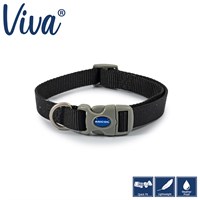 Ancol Adjustable Dog Collar (30-50cm/Size 2-5) - Black (313110)