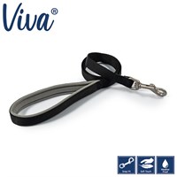 Ancol Viva Padded Dog Lead - Black - 19mm x 1m (135910)